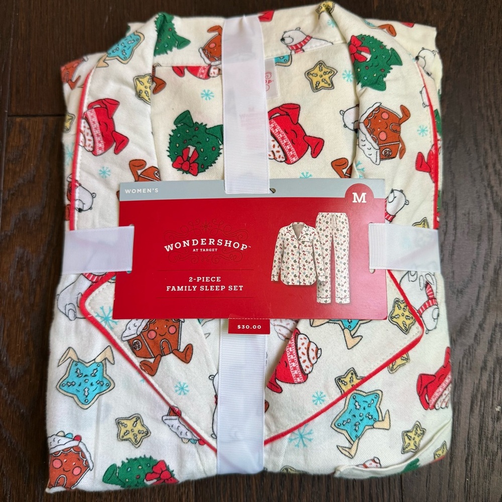 Wondershop Holiday Pajama Set - Cream with Red and Green Accents